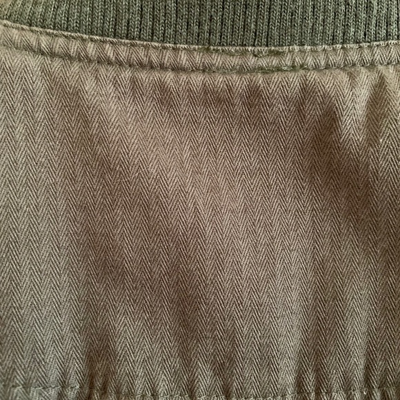 Olive Green High Waist Bomber Jacket - Picture 1 of 3